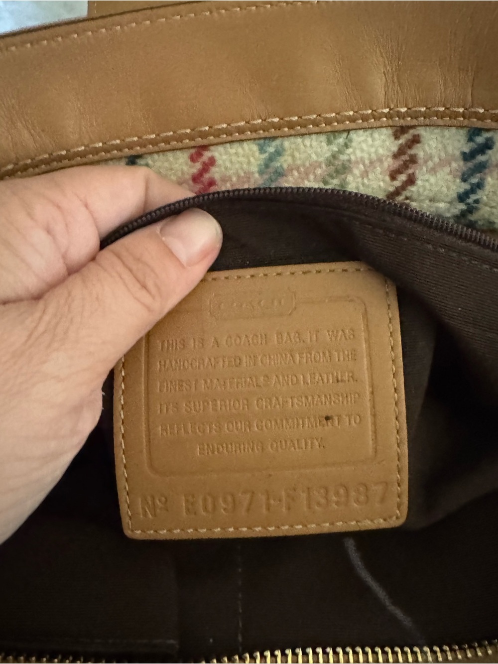 Coach Hampton tattersall bag - Picture 11 of 12